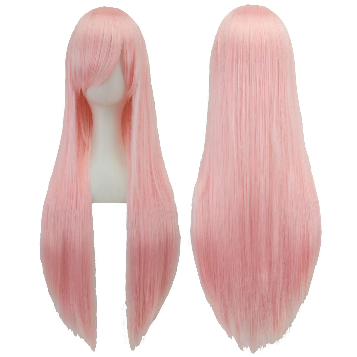 Soowee, pelo sintético de 80cm de largo, pelucas de Cosplay blancas y moradas, peluca recta de pelo negro para fiesta, peluca para mujer.