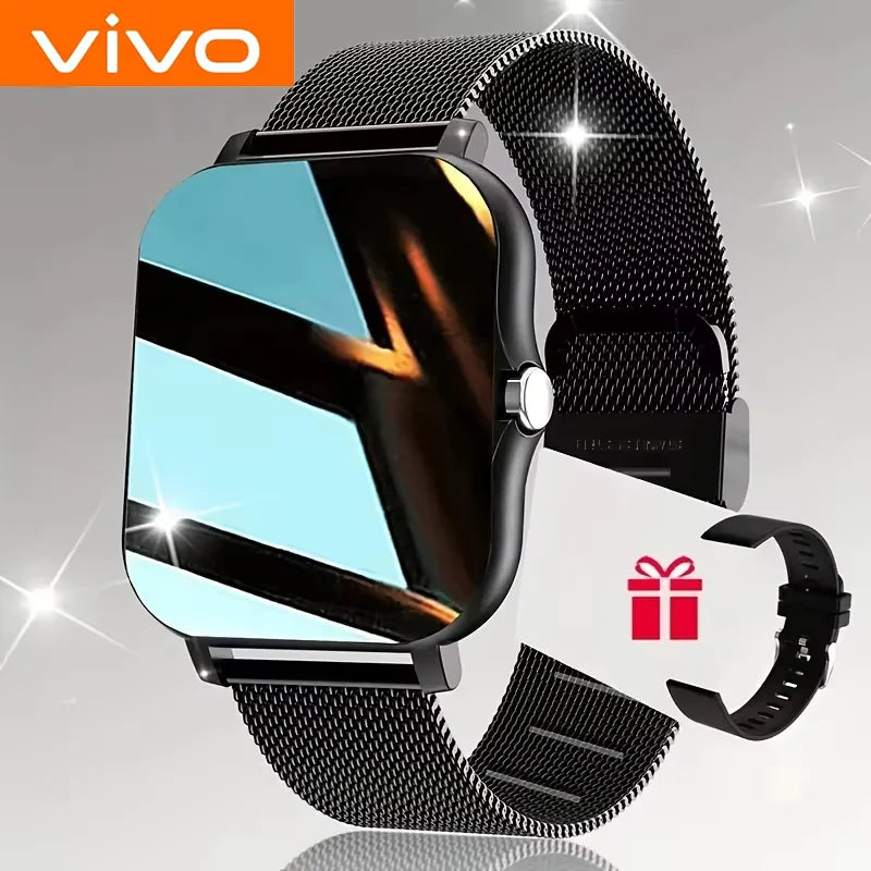 VIVO Smartwatch for Android and iPhone, 2.01-inch HD Screen, Answer and Make Calls, Message Preview, Sports Modes, Customizable Watch Face, Weather Forecast
