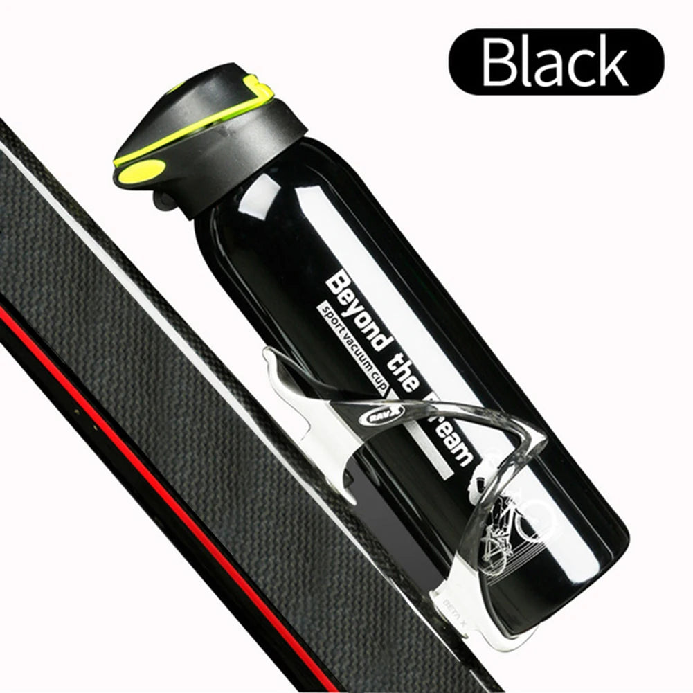 Bike water bottle, mountain bike kettle, cycling thermos, warm-keeping water cup, 500ml sports bottle, 0.5l aluminum alloy