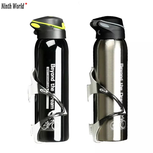 Bike water bottle, mountain bike kettle, cycling thermos, warm-keeping water cup, 500ml sports bottle, 0.5l aluminum alloy