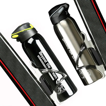 Bike water bottle, mountain bike kettle, cycling thermos, warm-keeping water cup, 500ml sports bottle, 0.5l aluminum alloy