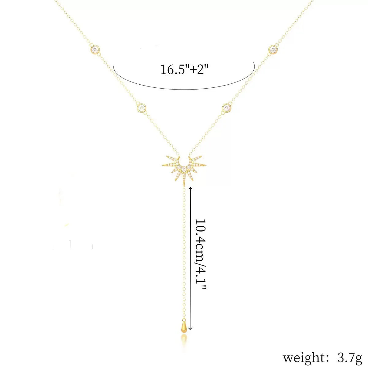 Collar con colgante en forma de Y de acero inoxidable para mujeres y niñas, gargantilla colgante con borla larga de circonia cúbica a la moda, regalos de joyería