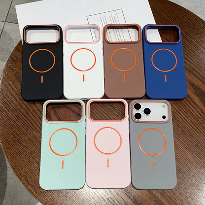Funda de teléfono magnética ultrafina Simple para iPhone 11, 12, 13, 14, 15, 16 17 Pro Max 17 Air, funda de teléfono mate suave con carga inalámbrica