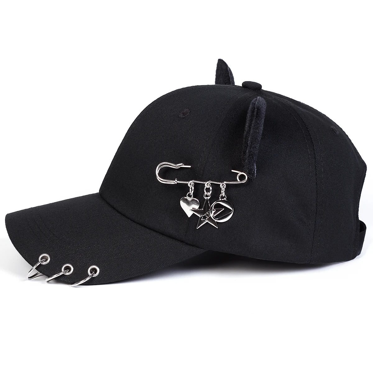 Gorra de Béisbol Unisex con Orejas de Gato, Ajustable, Casual, para Primavera y Otoño, Protección Solar, Gorra Deportiva
