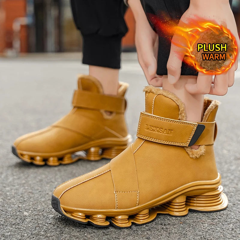 Women's and Men's Boots, New Winter Sneakers, Warm Women's and Men's Shoes, Waterproof Non-slip Plush Trainers, Women's and Men's Tennis Shoes, Boots, Women's and Men's Winter Trainers