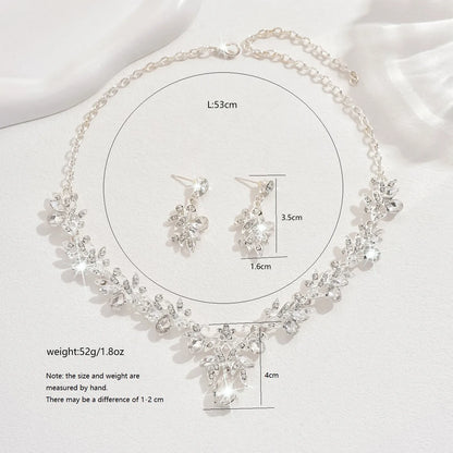 3 uds nuevos conjuntos de Collar de moda para mujer Collar de gota de agua gargantilla Collar pendiente conjunto de joyería para graduación cumpleaños boda nupcial