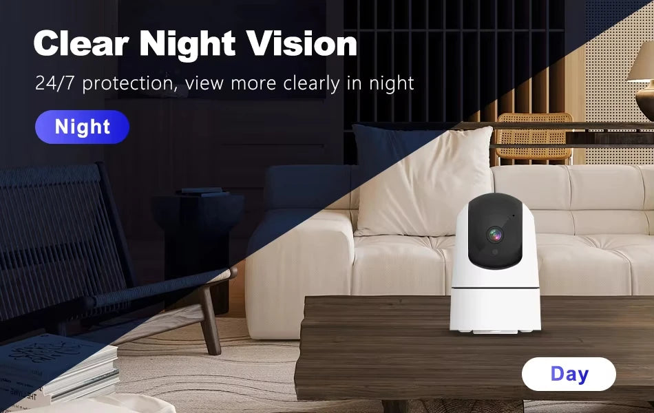 Cámara IP Tuya 5G WiFi para interiores, cámara de vigilancia de seguridad inalámbrica de 6MP, seguimiento automático, Monitor de bebé, visión nocturna IR, cámara con Zoom 6x