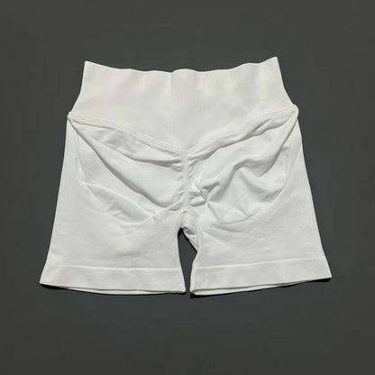 Shorts Deportivos HISTELLO Impacts de 4.5" para Mujer, Shorts de Ciclismo de Cintura Baja, Shorts de Gimnasio, Leggings de Yoga sin Costuras con Efecto Push-Up