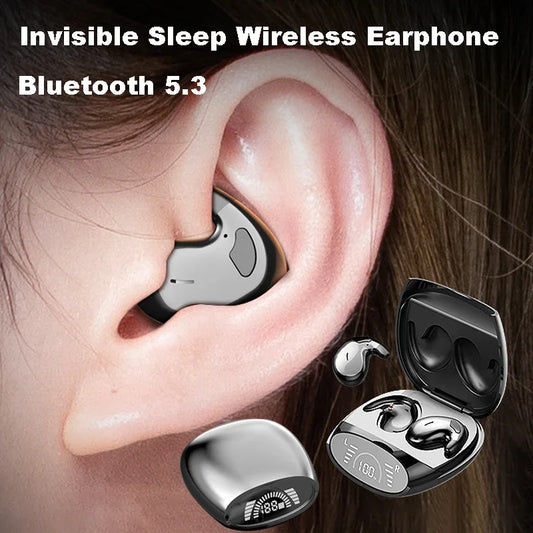Invisible Mini Sleep Earbuds, Small Hidden Headphones, Bluetooth 5.3 Earbuds, TWS Stereo Sports Wireless Noise Canceling Headphones