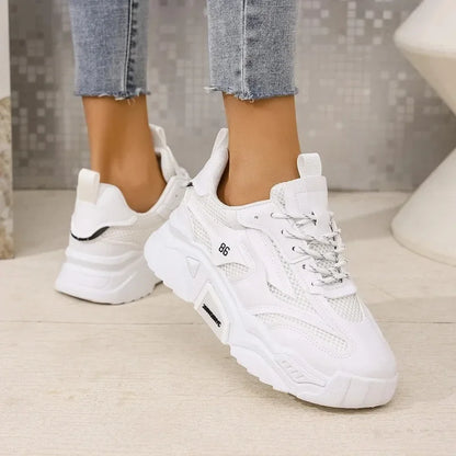 Zapatos De plataforma De verano para Mujer, Zapatos deportivos informales, versátiles, De fondo suave, transpirables, para correr, Zapatos De Mujer
