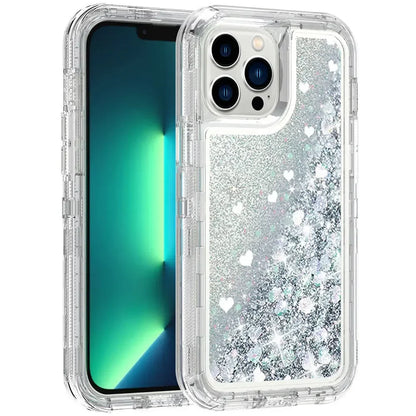 Funda de lujo con purpurina dinámica y arena movediza para IPhone 17 16 15 14 13 Pro Max X XSMAX XR SE 6 7 8 Plus, funda de teléfono pesada a prueba de golpes