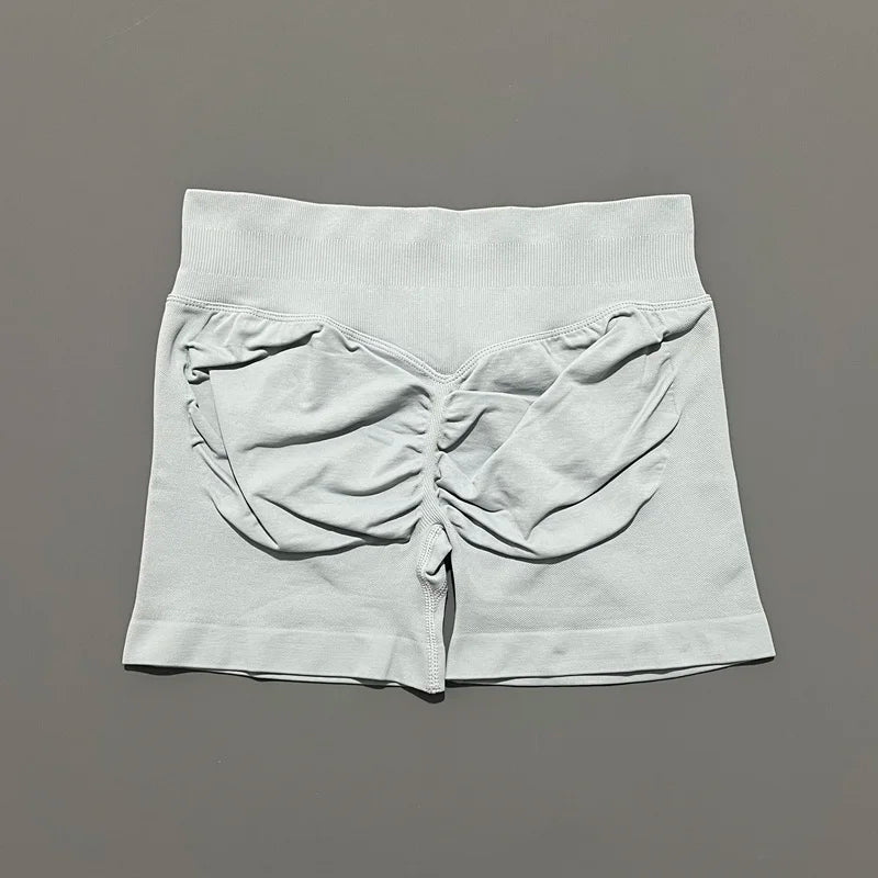 Shorts Deportivos HISTELLO Impacts de 4.5" para Mujer, Shorts de Ciclismo de Cintura Baja, Shorts de Gimnasio, Leggings de Yoga sin Costuras con Efecto Push-Up
