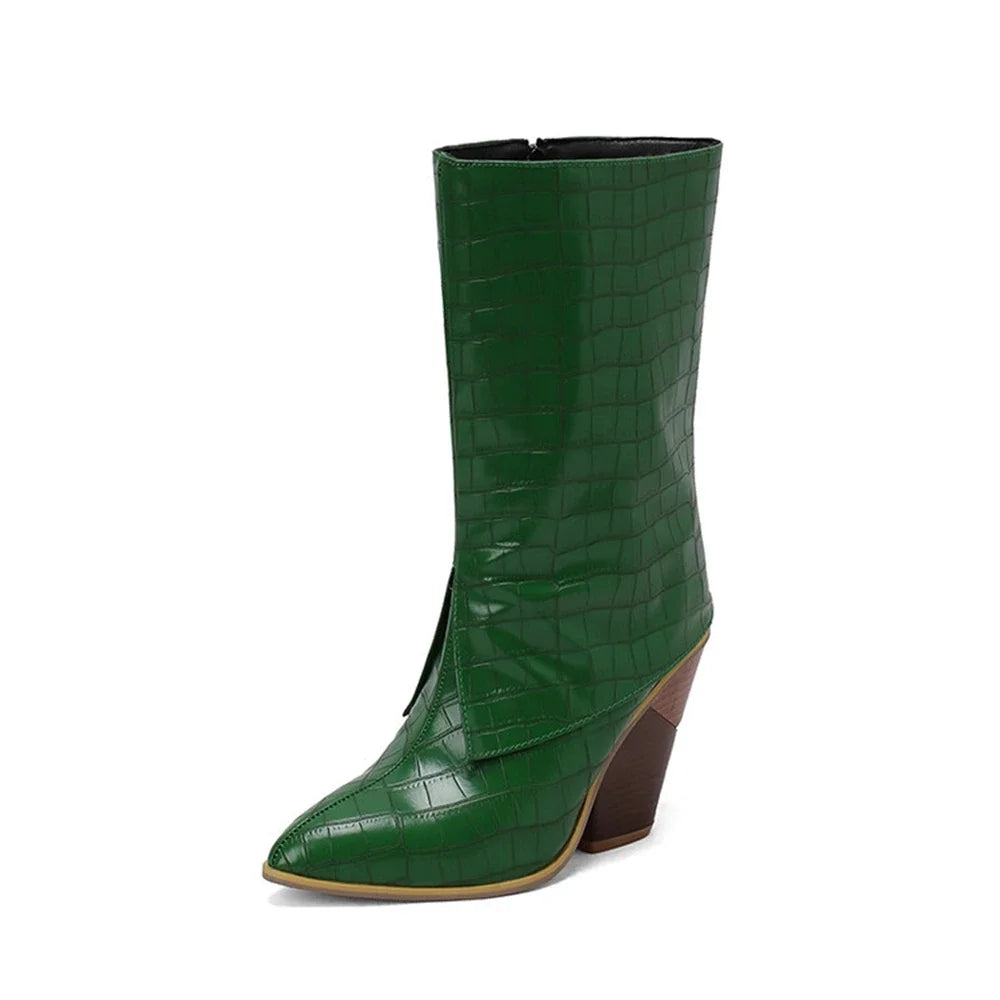 Botas De Mujer Botas De diseñador Mujer moda Sexy tacones altos puntiagudos cremallera lateral Botas cortas zapatos De plataforma talla grande 48 4005