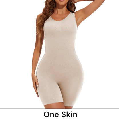 POKARLA Bodysuits sexys de cobertura total, faja moldeadora de muslos, mono moldeador de hombros anchos, faja sin costuras, adelgazante.