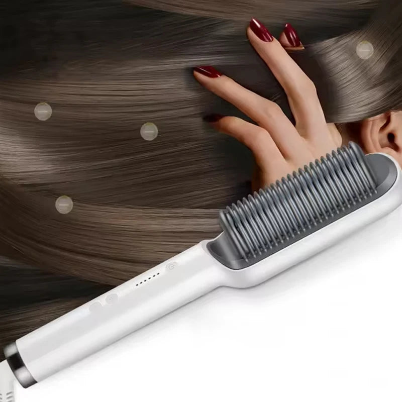 Peine de pelo liso profesional para mujer, cepillo de pelo liso portátil con revestimiento de cerámica, herramienta de peinado para salón, gran oferta