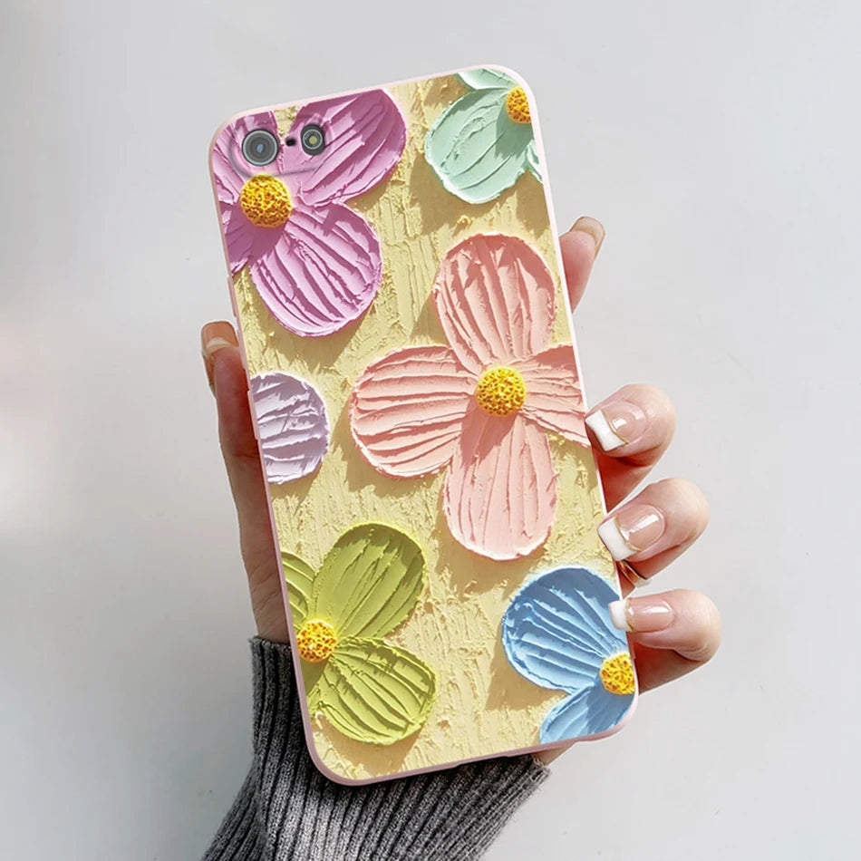 Para iPhone 5 5S Funda lindo oso dibujos animados Rana pintado Funda suave para iPhone SE 2016 2020 2022 SE2 Funda de teléfono de silicona Coque Funda