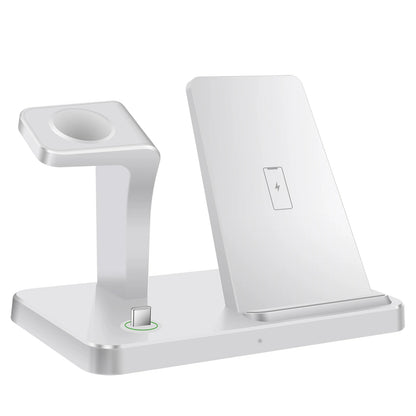 Cargador inalámbrico 3 en 1 para iPhone 16, 15, 14, 13, 12 Pro Max, estación de carga rápida para iWatch 10, 9, 8, Airpods 3, soporte de inducción