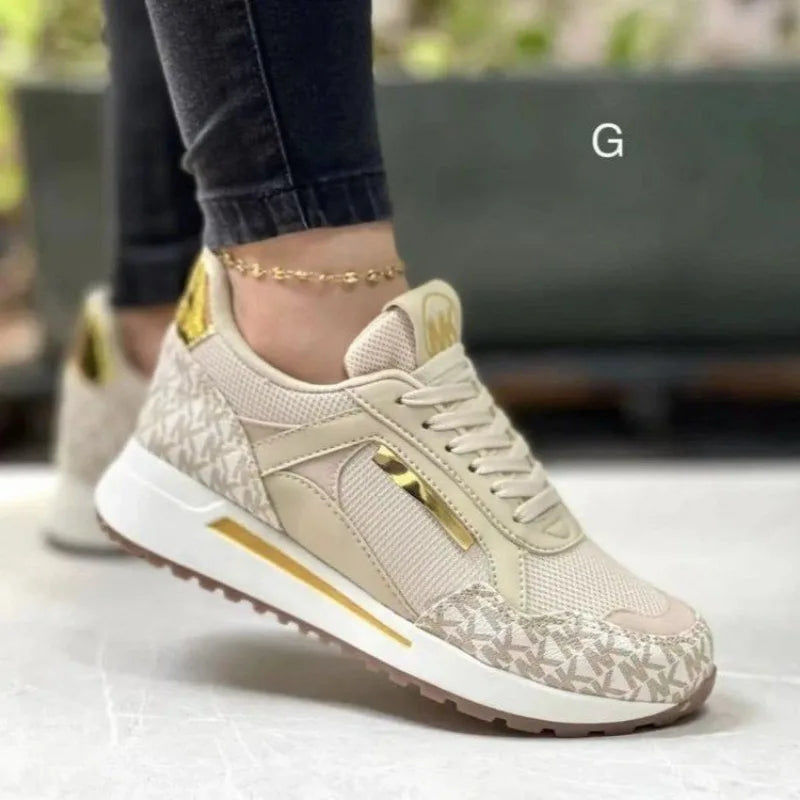 Zapatillas De deporte informales para Mujer, Zapatos planos De malla, cuñas transpirables De alta calidad, Zapatos De Mujer De estilo Preppy De otoño
