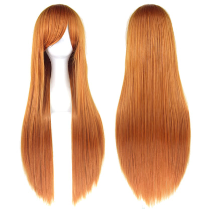 Soowee, pelo sintético de 80cm de largo, pelucas de Cosplay blancas y moradas, peluca recta de pelo negro para fiesta, peluca para mujer.