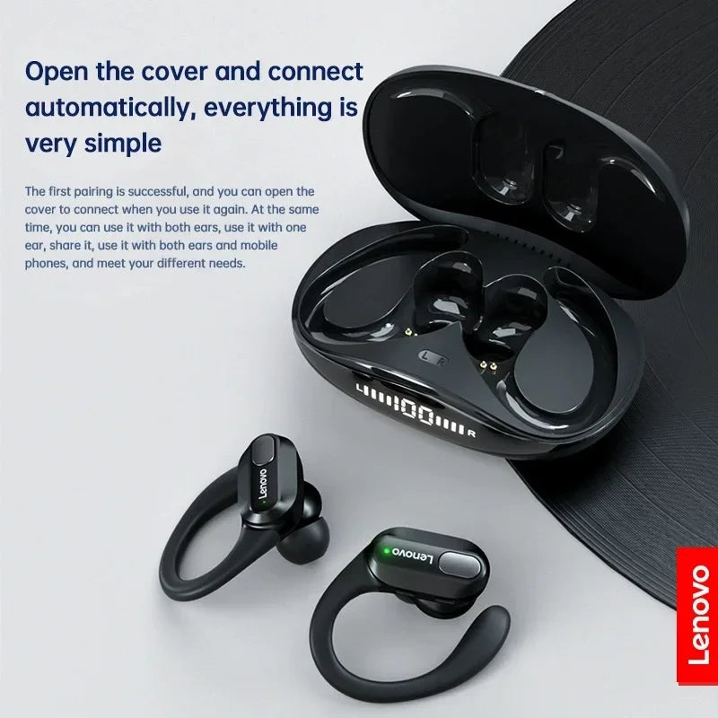 XT80 auriculares inalámbricos Bluetooth 5,3 auriculares verdaderos con micrófono Control de botón reducción de ruido ganchos para las orejas auriculares impermeables