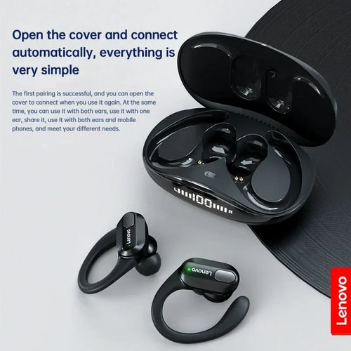 XT80 auriculares inalámbricos Bluetooth 5,3 auriculares verdaderos con micrófono Control de botón reducción de ruido ganchos para las orejas auriculares impermeables