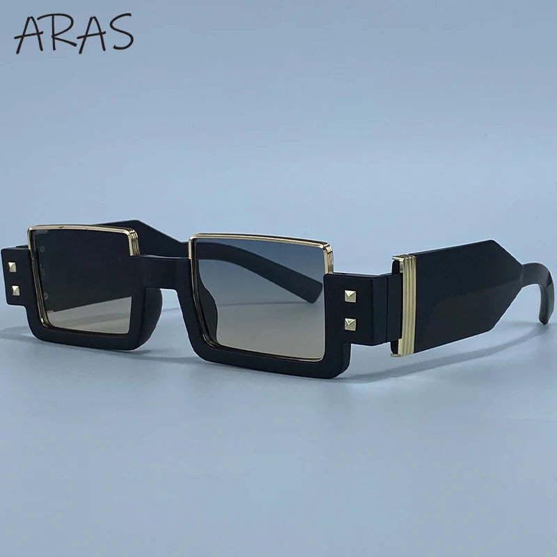 Gafas de sol cuadradas Punk Y2K 2026 marca de lujo, gafas de sol Retro Steampunk para mujer, gafas de sol para exterior UV400