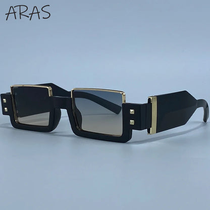 Gafas de sol cuadradas Punk Y2K 2026 marca de lujo, gafas de sol Retro Steampunk para mujer, gafas de sol para exterior UV400
