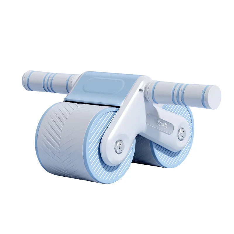 Abdominal Roller with Double Wheel and Automatic Rebound, Abdominal Trainer with Knee Pad, Exercise Equipment for Home Gym, Core Training for Body Fitness