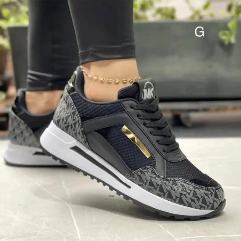 Zapatillas De deporte informales para Mujer, Zapatos planos De malla, cuñas transpirables De alta calidad, Zapatos De Mujer De estilo Preppy De otoño
