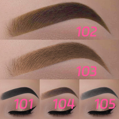 Lápiz de cejas 2 en 1, cosméticos profesionales, maquillaje para mujeres, 5 colores, pincel de tatuaje de cejas resistente al agua, lápiz de cejas de larga duración