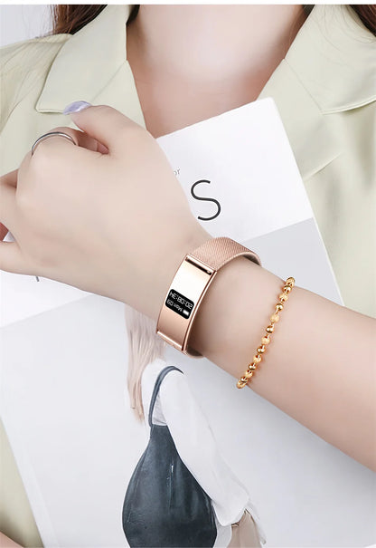 Pulsera inteligente para hombres y mujeres, Monitor de ritmo cardíaco durante el sueño, banda inteligente de salud, rastreador de actividad/deporte resistente al agua, reloj inteligente para Android iOS