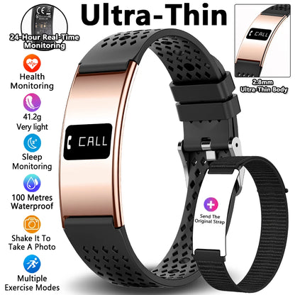 Pulsera inteligente para hombres y mujeres, Monitor de ritmo cardíaco durante el sueño, banda inteligente de salud, rastreador de actividad/deporte resistente al agua, reloj inteligente para Android iOS
