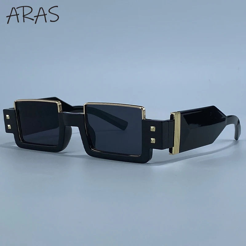 Gafas de sol cuadradas Punk Y2K 2026 marca de lujo, gafas de sol Retro Steampunk para mujer, gafas de sol para exterior UV400