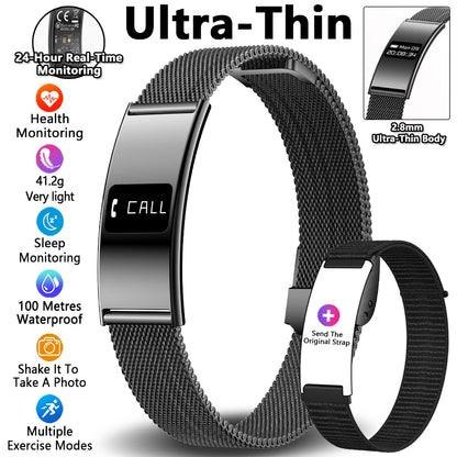 Pulsera inteligente para hombres y mujeres, Monitor de ritmo cardíaco durante el sueño, banda inteligente de salud, rastreador de actividad/deporte resistente al agua, reloj inteligente para Android iOS