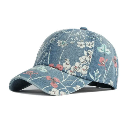 LDSLYJR-gorra de béisbol vaquera con estampado de flores para hombre y mujer, gorro ajustable con Cierre trasero, para exteriores, Primavera, 170