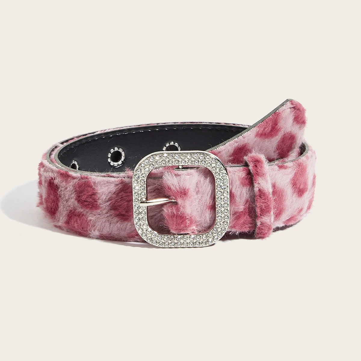 Cinturones góticos Y2K para mujer, pretina de piel de Animal vívida Artificial a la moda, accesorios Punk de Hip hop, pretina vaquera rosa para invierno.