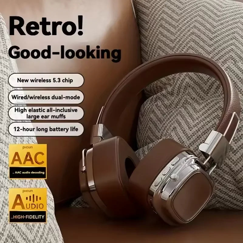 Nuevo 5,3 auriculares inalámbricos Bluetooth plegables auriculares Gamer elección Retro sobre la oreja auriculares DJ sonido estéreo Bluetooth