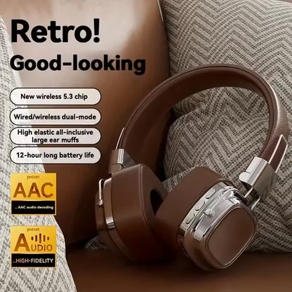 Nuevo 5,3 auriculares inalámbricos Bluetooth plegables auriculares Gamer elección Retro sobre la oreja auriculares DJ sonido estéreo Bluetooth