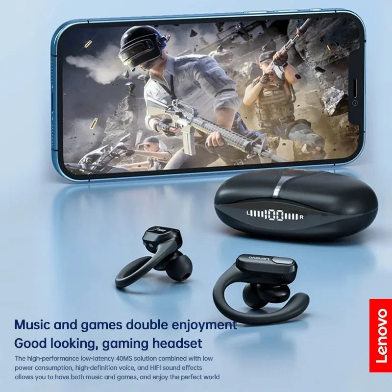 XT80 auriculares inalámbricos Bluetooth 5,3 auriculares verdaderos con micrófono Control de botón reducción de ruido ganchos para las orejas auriculares impermeables