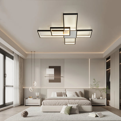 Modern LED Ceiling Lights for Living Room, Bedroom, Lustre, Home Decor, Dimmable Ceiling Lamp, Black/Gold Ceiling Light Fixtures
