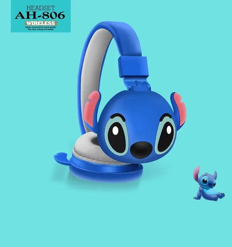 Nuevos Auriculares Inalámbricos Bluetooth AH-806 con Sonido Estéreo HIFI, Plegables, con Micrófono, Regalo para Niños, Diseño de Anime y Dibujos Animados