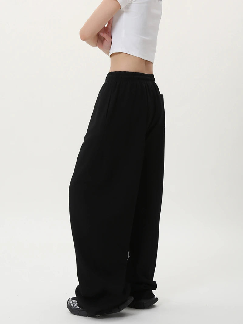 Pantalones de baile de Jazz de marca de tendencia de baile callejero, pantalones de chándal holgados de calle Retro americano para mujer, pantalones de chándal de baile de hip hop