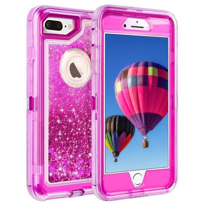 Funda de lujo con purpurina dinámica y arena movediza para IPhone 17 16 15 14 13 Pro Max X XSMAX XR SE 6 7 8 Plus, funda de teléfono pesada a prueba de golpes