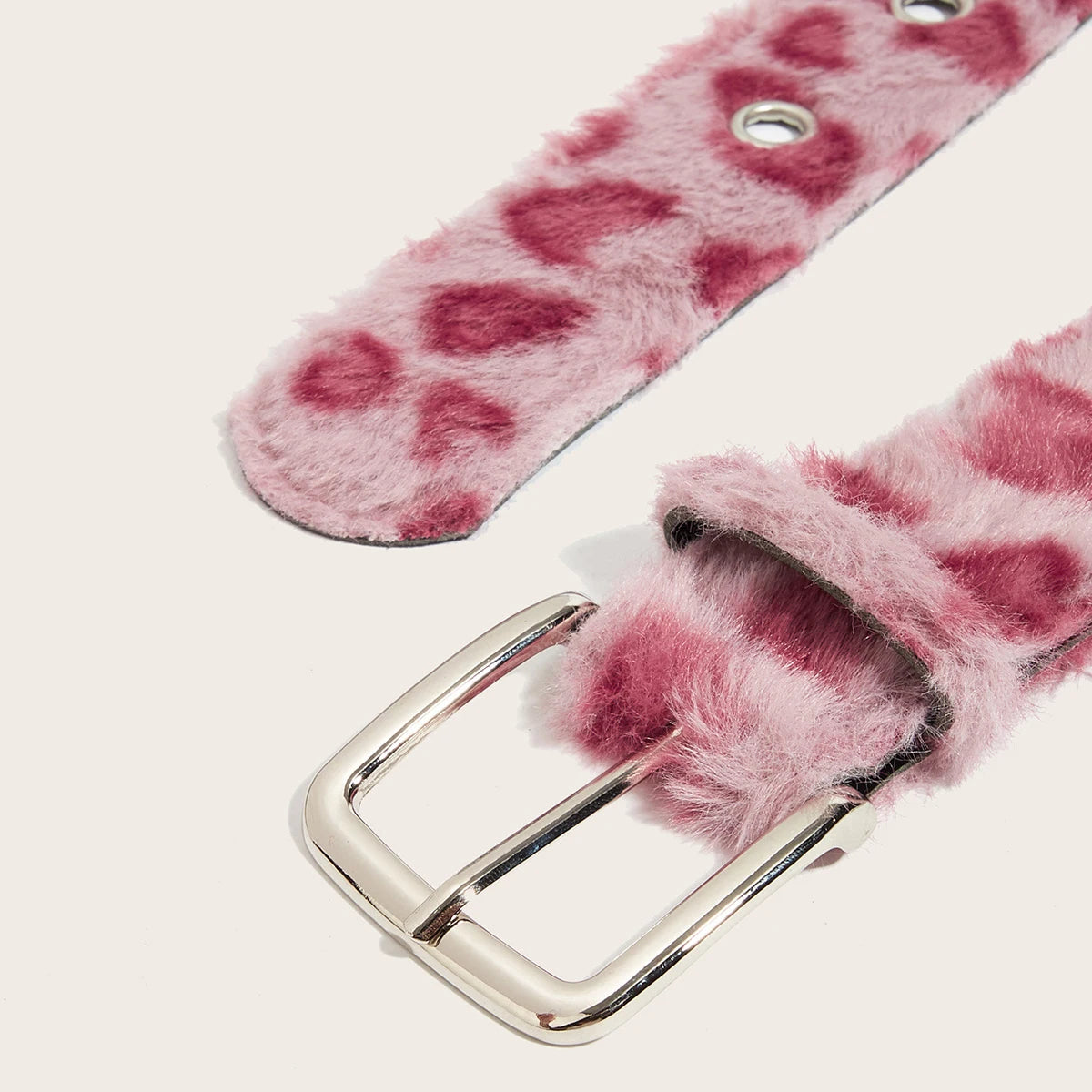 Cinturones góticos Y2K para mujer, pretina de piel de Animal vívida Artificial a la moda, accesorios Punk de Hip hop, pretina vaquera rosa para invierno.