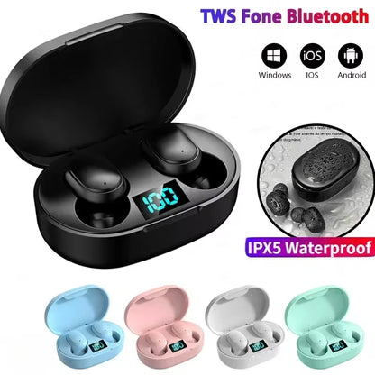 E6S TWS Bluetooth Wireless Headphones Bluetooth Earphones Wireless Earbuds Noise Cancelling Headphones with Microphone