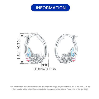 Pendientes de aro de bambú para mujer, de Plata de Ley 925 originales, con bonito Panda, joyería fina, regalos de fiesta de cumpleaños