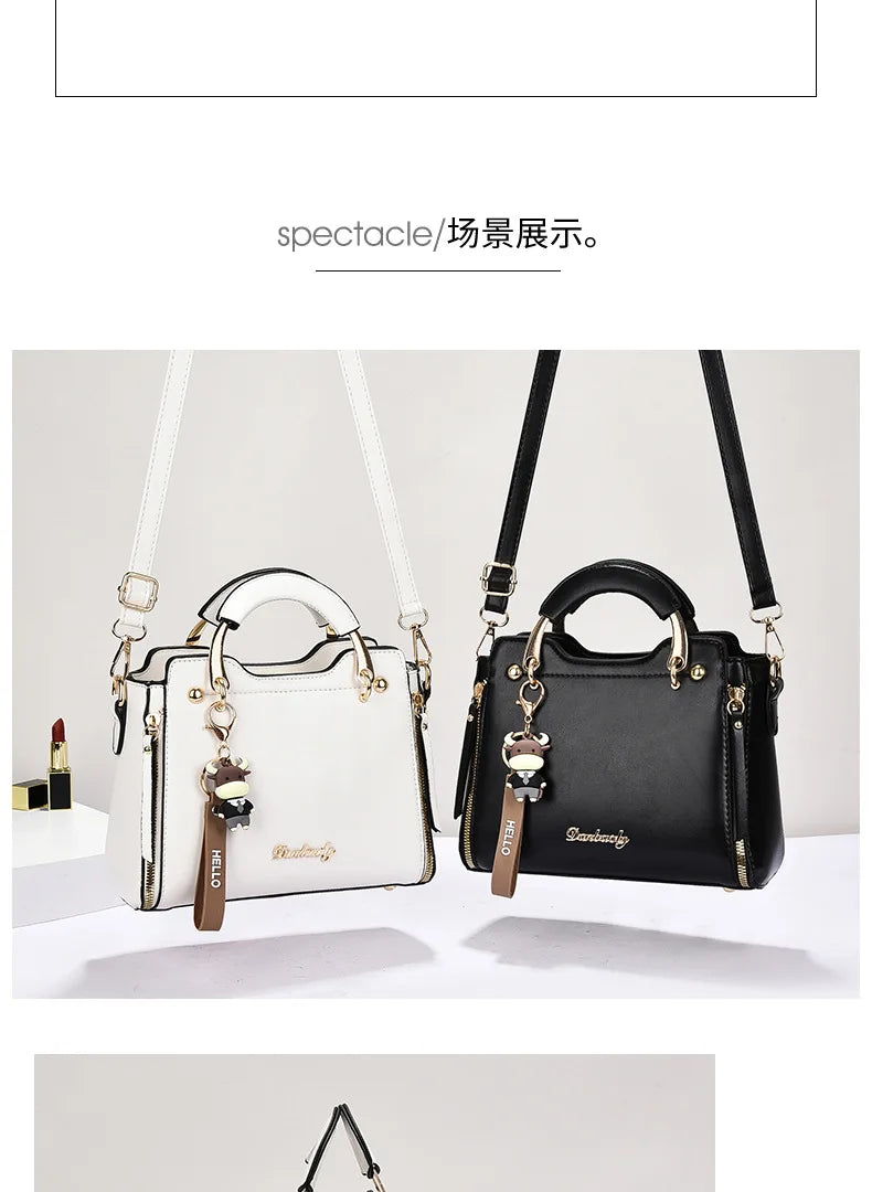 Nuevo bolso de mujer, bolsos de hombro a la moda, bolso para mujer, bolsos de cuero con monograma impreso, bolso cruzado de un solo hombro