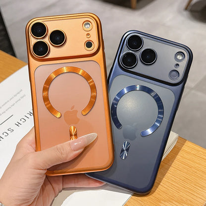 Funda magnética translúcida mate de lujo para iPhone 17 Pro Max 17Pro 17 Air, fundas protectora para cámara de carga inalámbrica Magsafe, funda para iphone 17 pro max