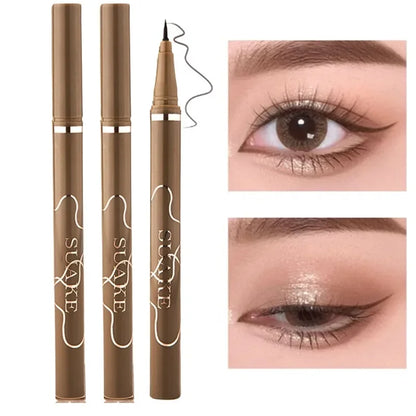 Regalos navideños para niñas, lápiz delineador de ojos suave y muy fino, lápiz delineador de ojos resistente al agua de secado rápido de larga duración, adecuado para principiantes
