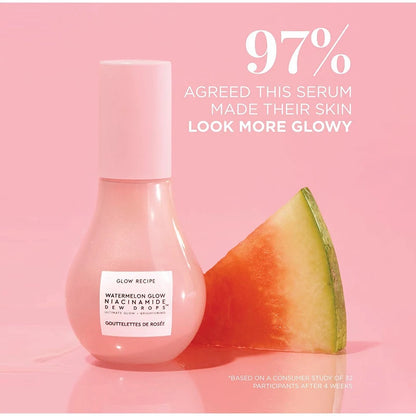 40ML sandía niacinamida brillo esencia bombilla diseño con ácido hialurónico vitamina E maquillaje facial hidratante ligero
